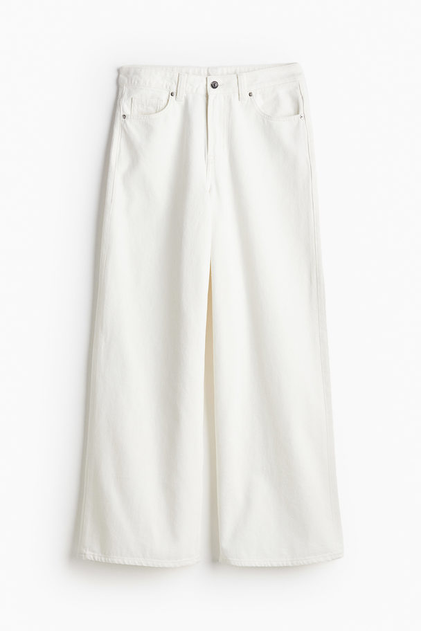 H&M Baggy Regular Jeans Creme