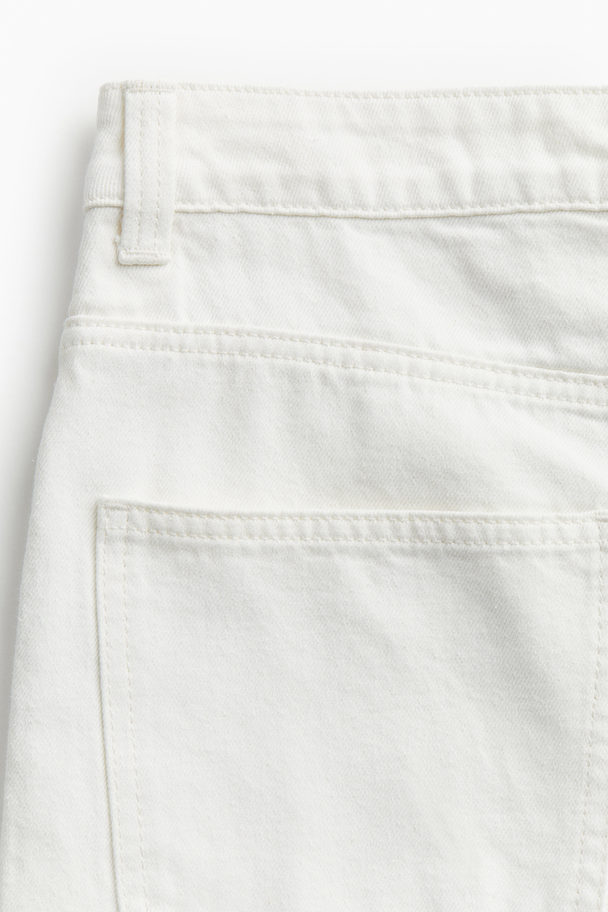 H&M Baggy Regular Jeans Creme