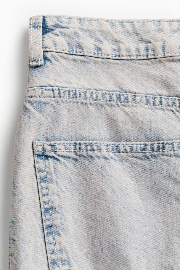 H&M Baggy Regular Jeans Blasses Denimblau
