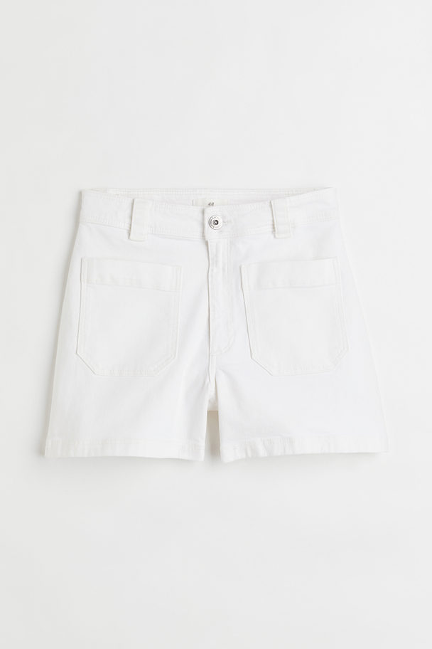 H&M Denim Shorts White