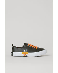 Sneakers Met Print Zwart/looney Tunes