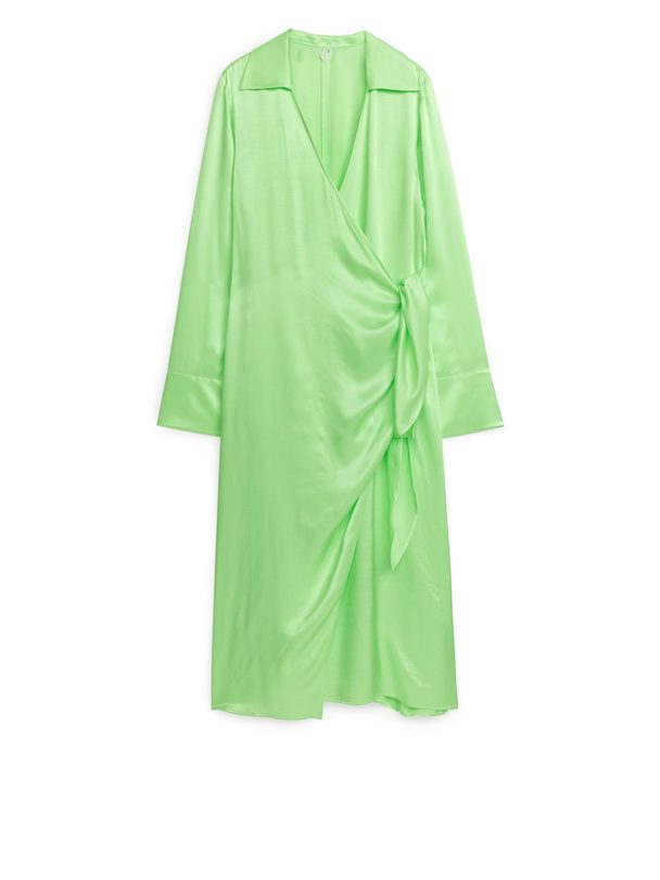 ARKET Wrap Dress Light Green