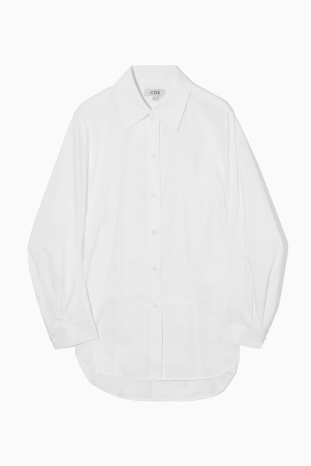 COS Oversize-skjorta I Bomullsblandning Vit
