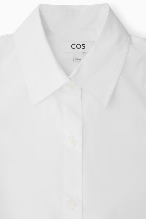 COS Oversize-skjorta I Bomullsblandning Vit