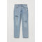H&M+ Straight High Waist Jeans Hellblau