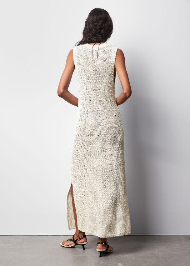 & Other Stories Sleeveless Silk-blend Midi Dress White