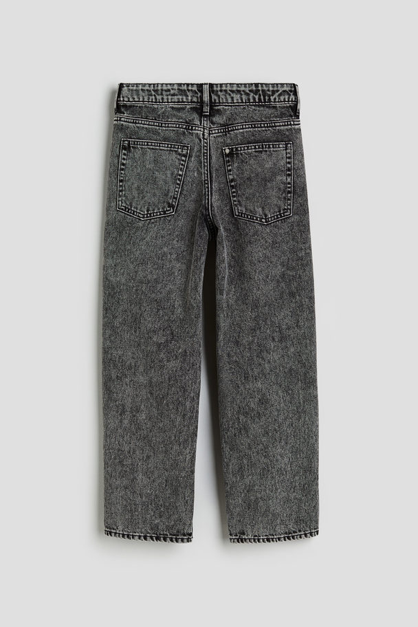 H&M 2-pack Loose Fit Jeans Washed Black/light Denim Blue