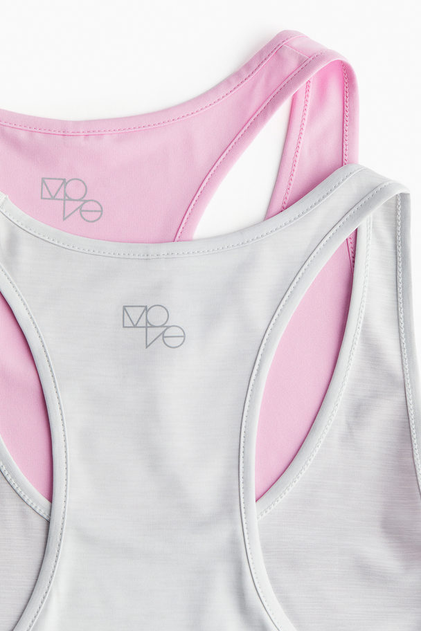 H&M Set Van 2 Sportsinglets Van Drymove™ Lichtroze/lichtgrijs