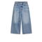 Jeans ohne Stretch WIDE-LEG CROPPED Vintageblau