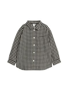 Ternet Flannelsskjorte Sort/hvid