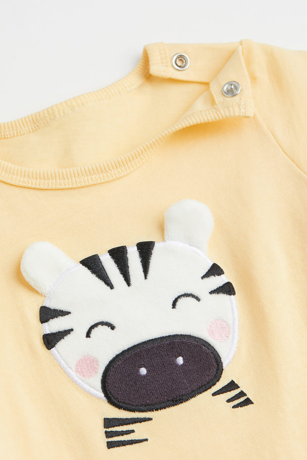H&M Pyjamapakje Met Interactief Motief Geel/zebra