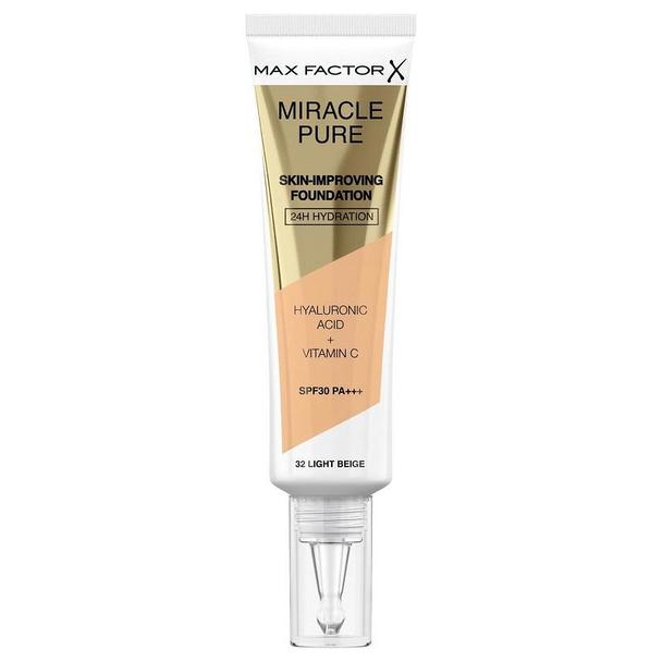 Max Factor Max Factor Miracle Pure Skin-improving Foundation 32 Light Beige 30ml