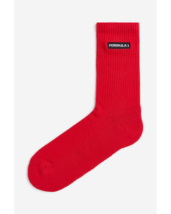Socken mit Motiv Rot/Formula 1