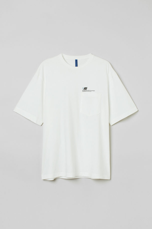 H&M Relaxed Fit T-shirt White/aef