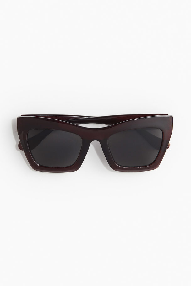 H&M Cat-Eye-Sonnenbrille Weinrot