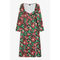 Long-sleeve Midi Dress Floral Print