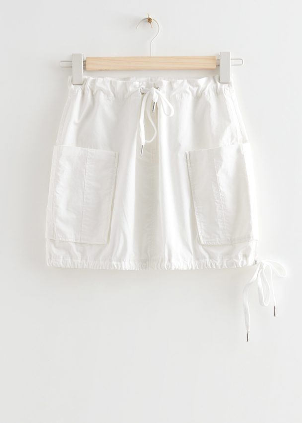 & Other Stories Cargo Mini Skirt White