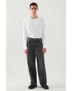 Relaxed-fit Wide-leg Jeans Washed Black