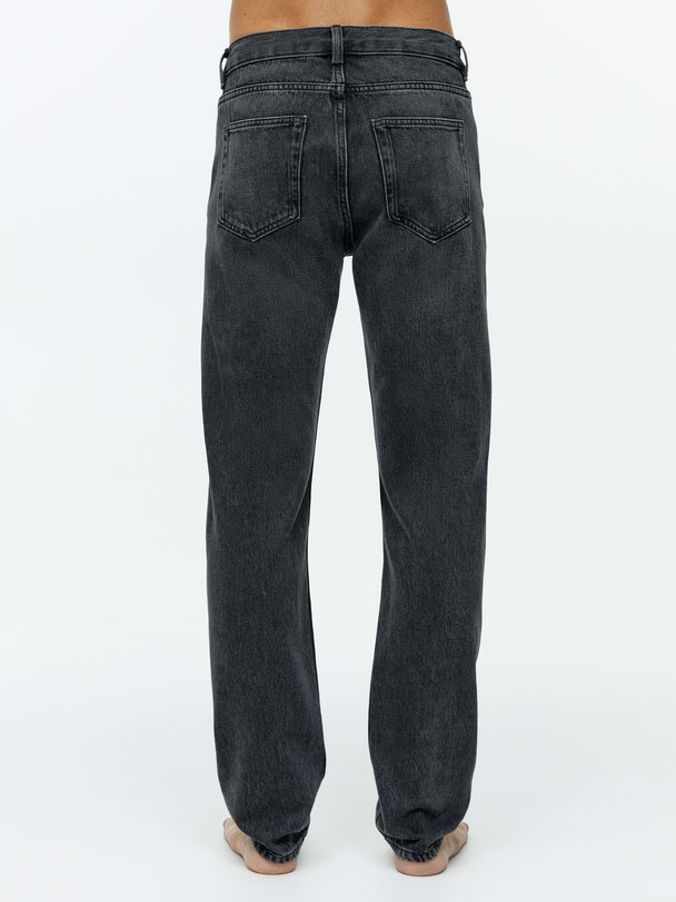 ARKET PARK Regular Straight Jeans Verwaschenes Schwarz