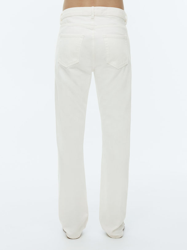 ARKET Park Regular Straight Jeans White