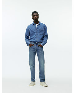 PARK Regular Straight Jeans Vintage-Blau