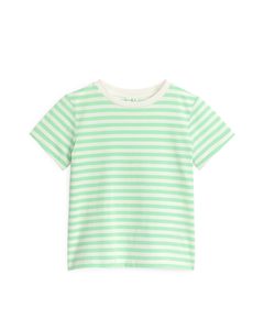Striped T-shirt Light Green/off White
