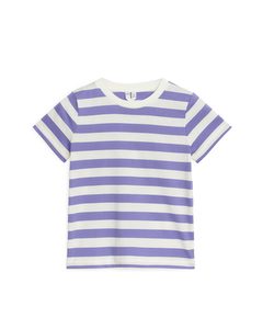 Striped T-shirt Lilac/white