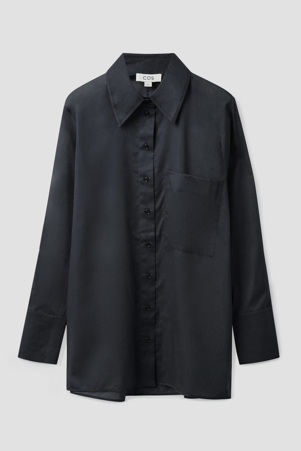 COS Semi-sheer Oversized Shirt Black
