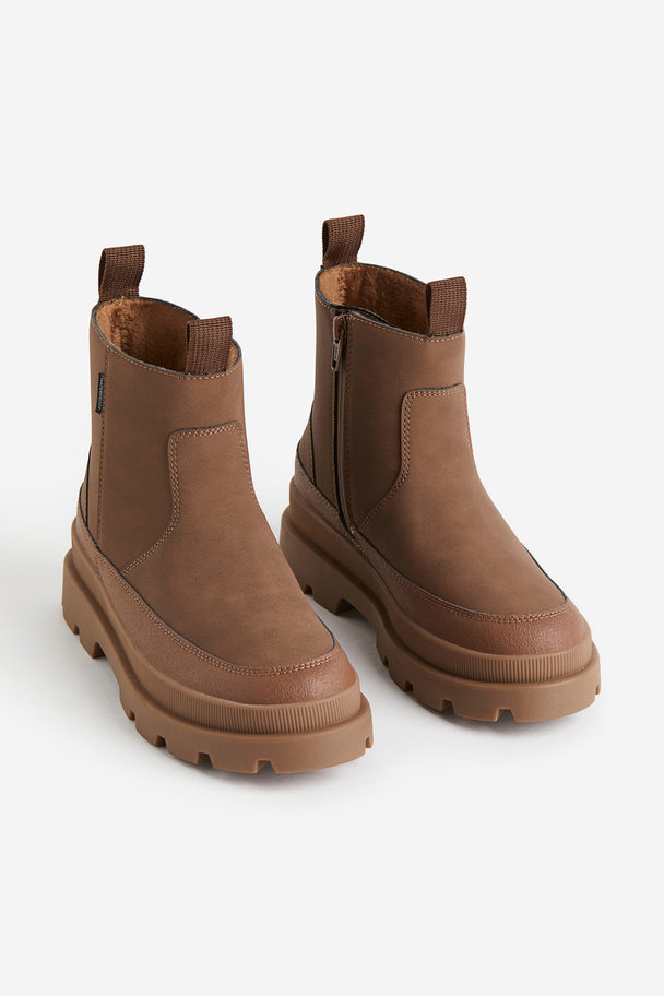 H&M Waterproof Boots Dark Beige