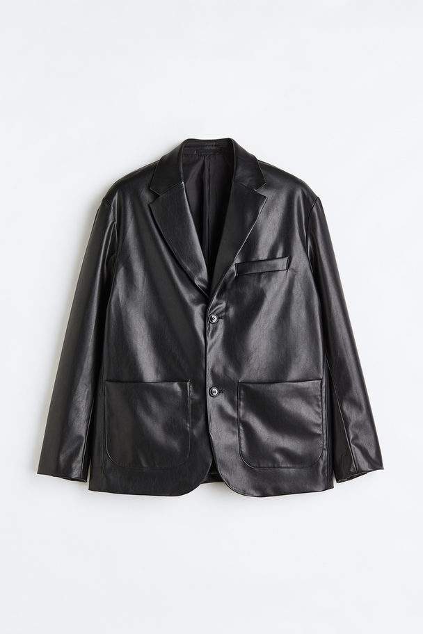 H&M Relaxed Fit Unconstructed Jacket Black