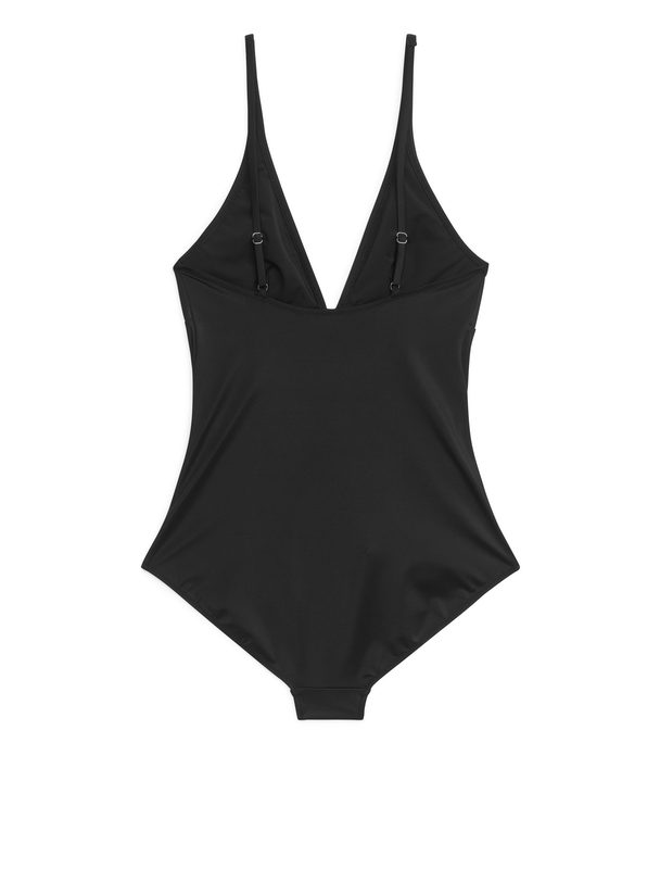 ARKET V-neck Swimsuit Black