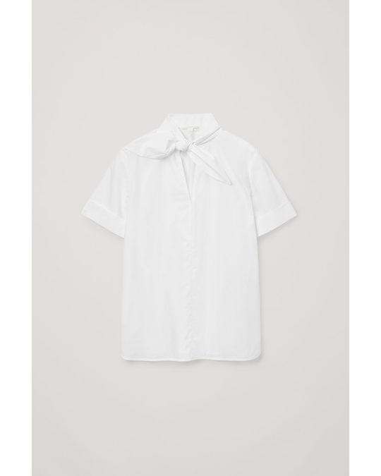 COS Bow Tie Top White