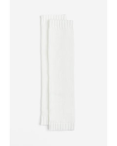 Rib-knit Leg Warmers White