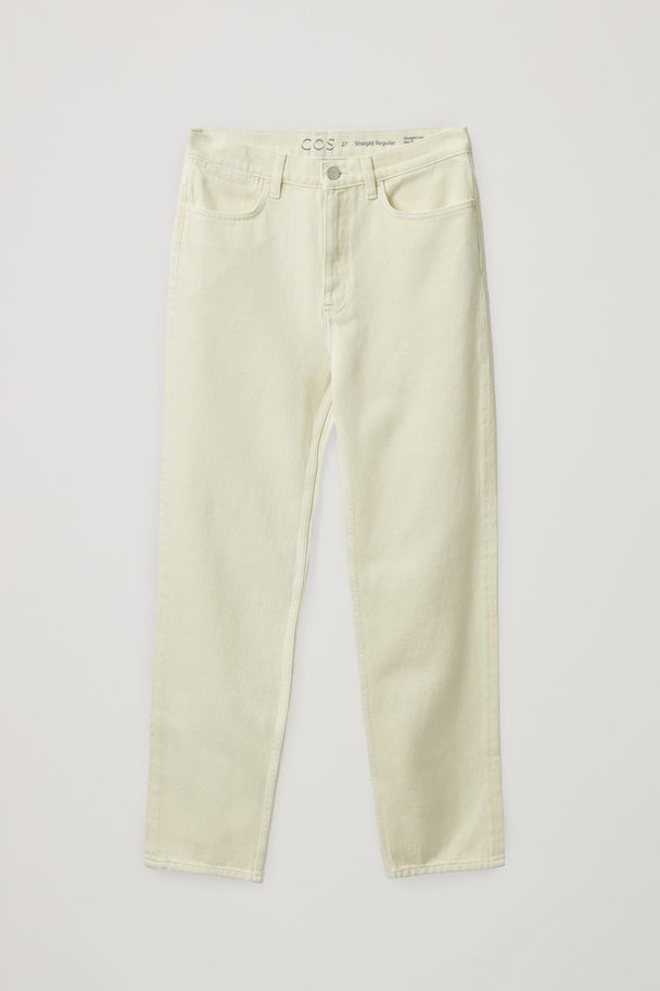 COS Cropped Straight Jeans Yellow