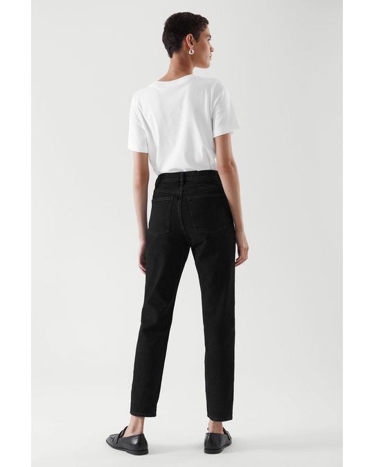 COS Cropped Straight Jeans Black