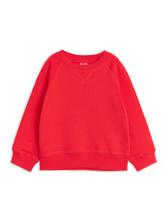 Sweatshirt I Bomull Röd