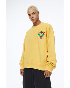 Baumwollsweatshirt Oversized Fit Gelb/Die Simpsons