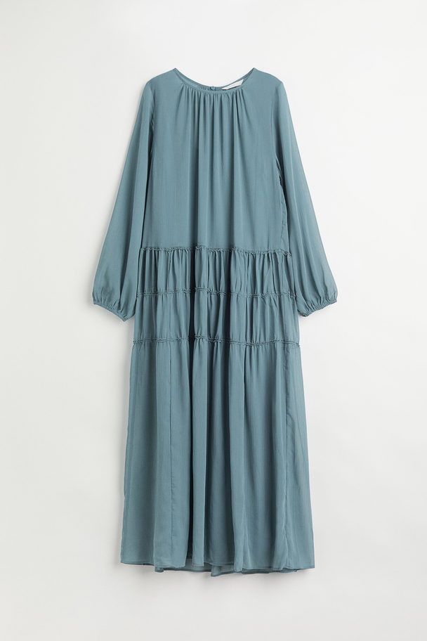 H&M Chiffon Dress Turquoise