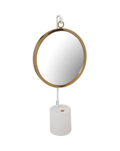 Table Mirror Eleganca 225 white / gold