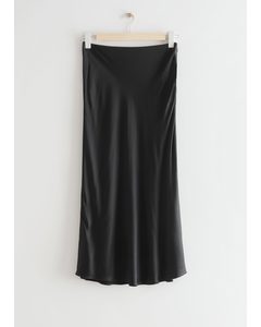 A-line Midi Skirt Black