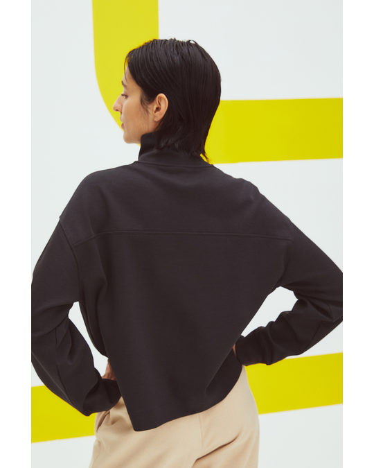H&M Zip-top Sweatshirt Black