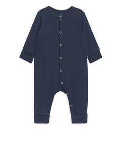 Pyjama aus Baumwolle/Lyocell Marineblau
