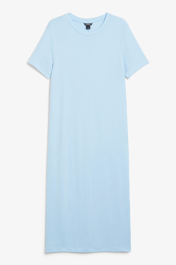 Monki Superweiches T-Shirt-Kleid Hellblau