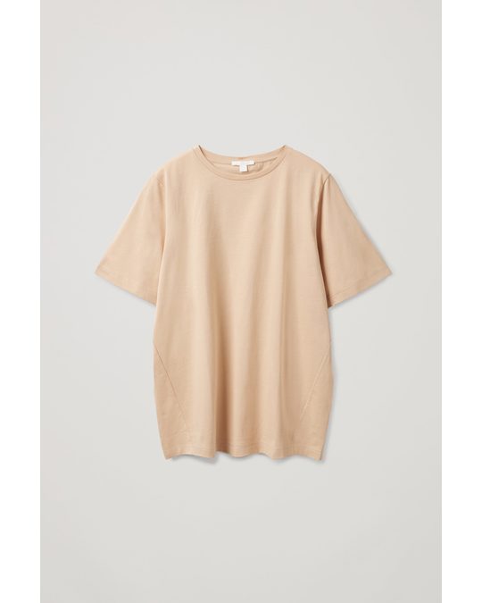 COS Curved T-shirt Beige