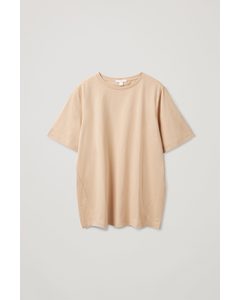 Curved T-shirt Beige