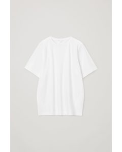 Curved T-shirt White