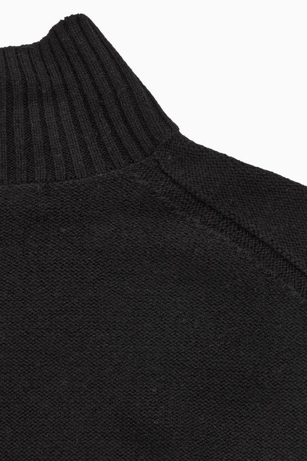 COS Longline Knitted Dress Black