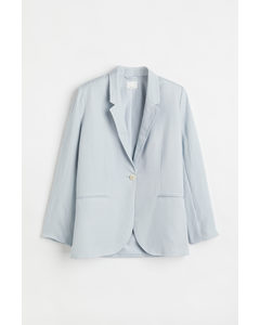 Single-breasted Jacket Light Grey-blue