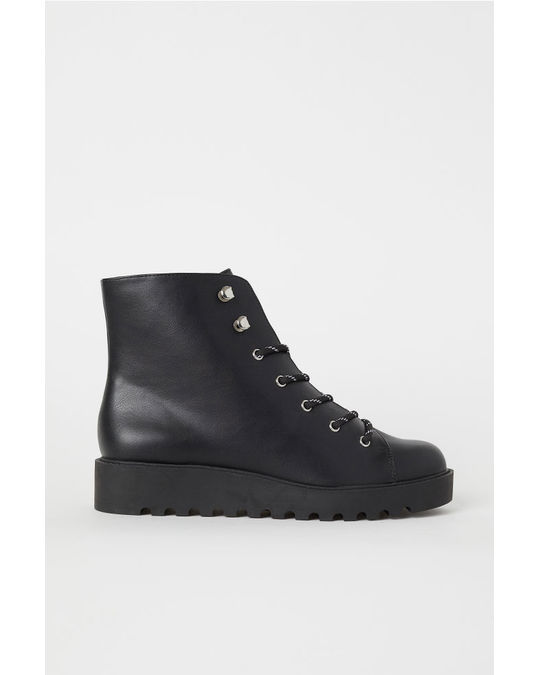 H&M Platform boots Black