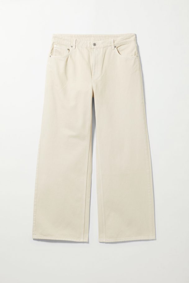 Weekday Ace High Wide Jeans Off-white
